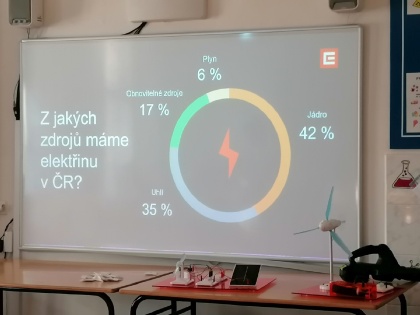 Besedu s odborníky z ČEZ na téma Energie absolvovali deváťáci